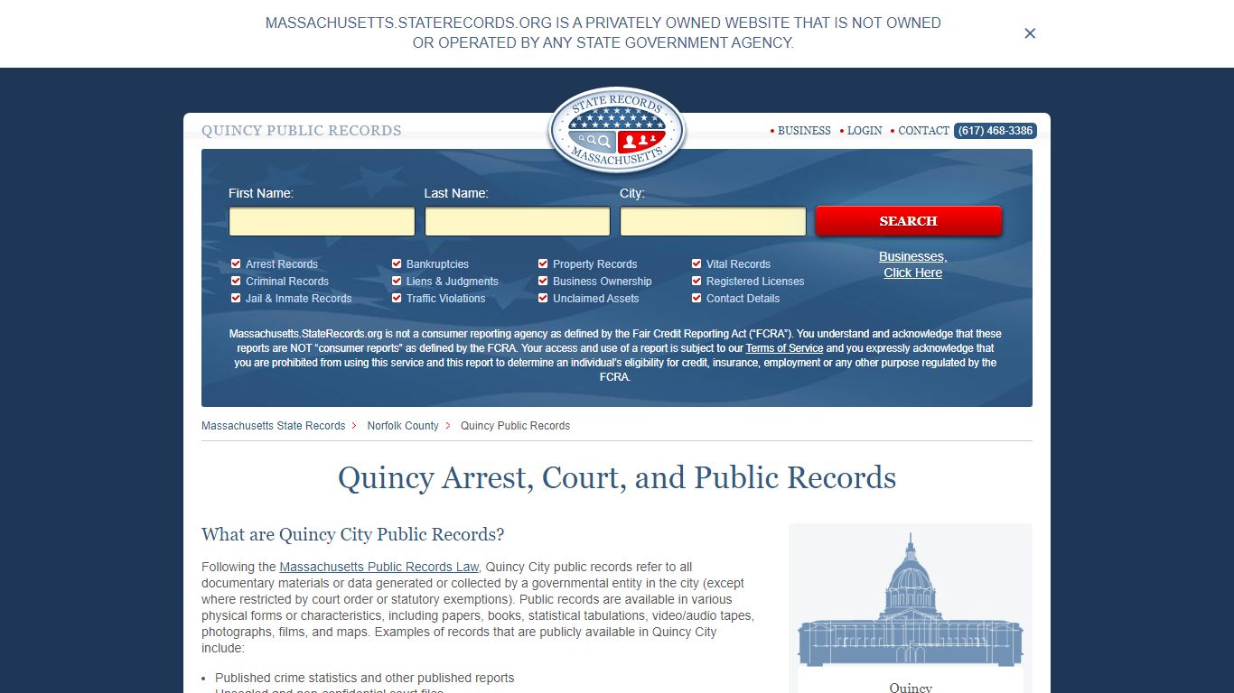 Quincy Arrest, Court, and Public Records